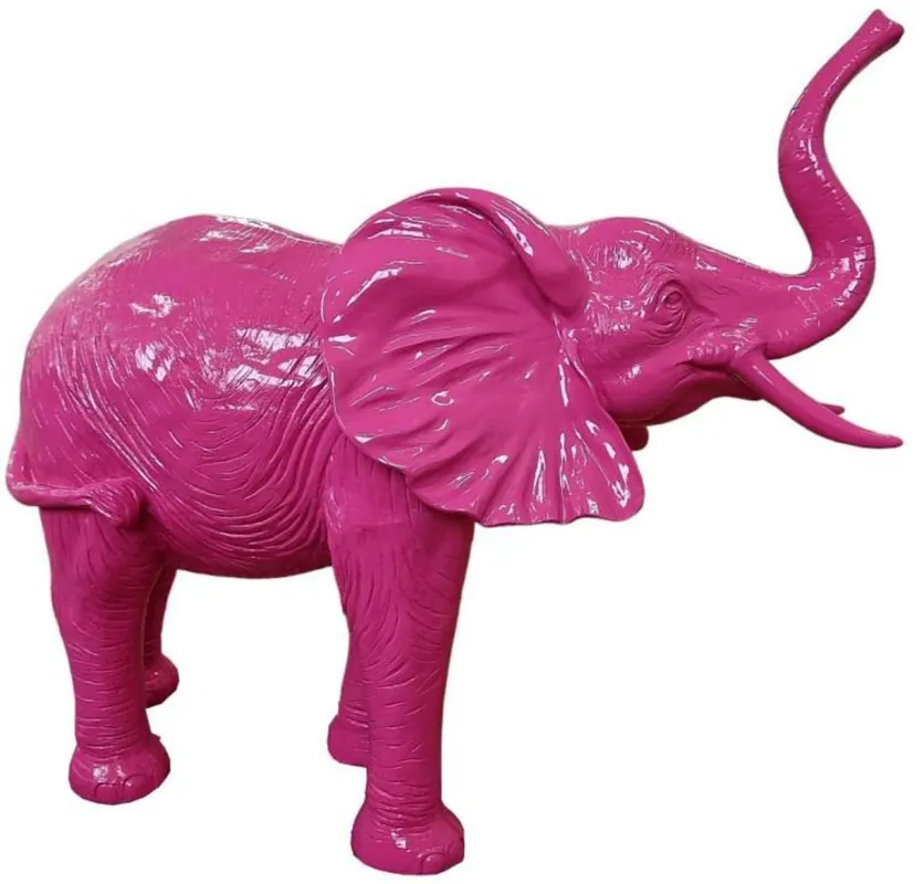 Heißes Angebot Casa Padrino luxury decorative sculpture elephant pink 160 x 66 x H. 160 cm - Large decorative figure - XXL decorative sculpture - XXL decorative figure - Luxury XXL figures