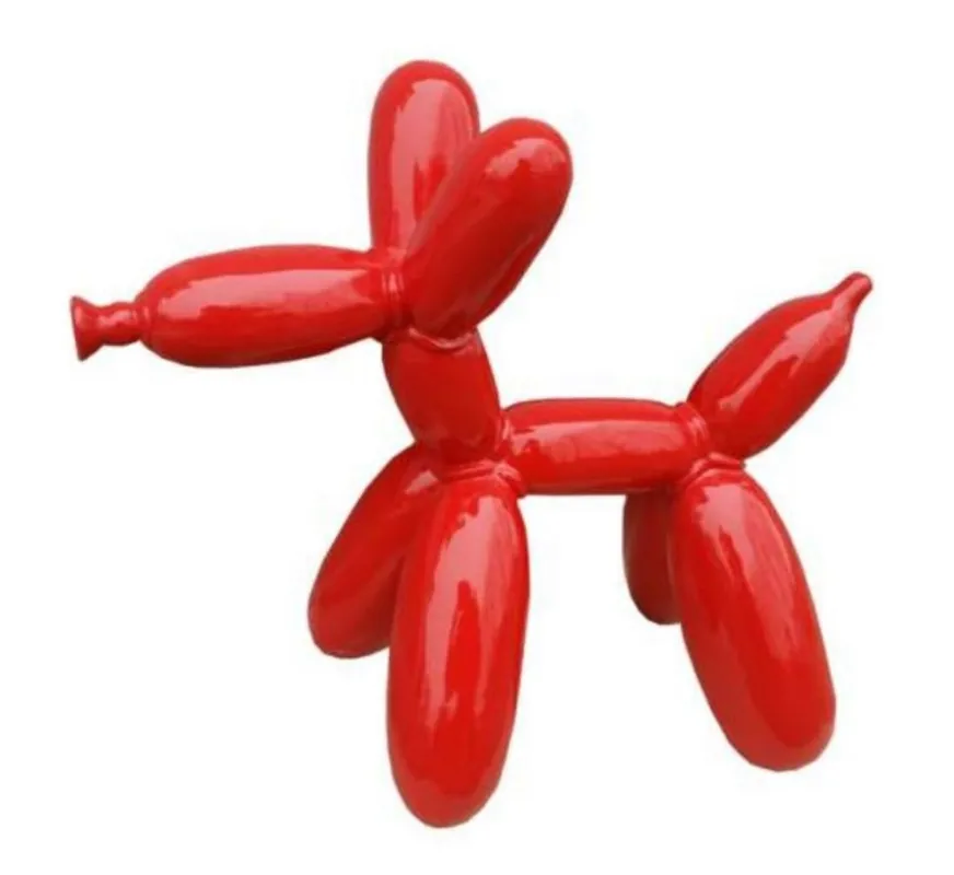 Billig Casa Padrino luxury designer decorative sculpture balloon dog red 62 x H. 57 cm - Large decorative figure - Living room decoration - Garden decoration - Luxury figures