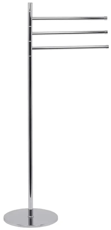 Neue Ware Casa Padrino Luxury Bathroom Towel Holder Silver Ø 24 x 33.5 x H. 94 cm - Freestanding Brass Towel Rack - Bathroom Furniture - Hotel Furniture - Luxury Quality - Made in Italy