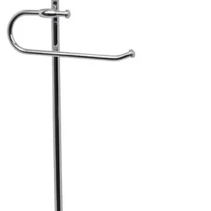 Casa Padrino Luxury Bathroom Towel Holder Silver Ø 25 x 40 x H. 93 cm - Freestanding Brass Towel Rack - Bathroom Furniture - Hotel Furniture - Luxury Quality - Made in Italy Echt