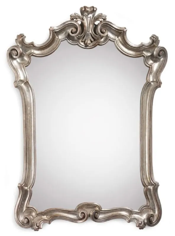 Zertifiziert Casa Padrino luxury baroque mirror silver - Handmade italian baroque style wall mirror - Luxury furniture in baroque style - Baroque furniture - Luxury Quality - Made in Italy