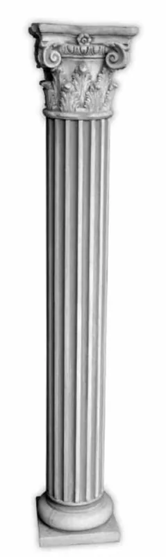 Jetzt Kaufen Casa Padrino Baroque Pillar Gray 32 x 32 x H. 260 cm - Huge Garden Pillar in Baroque Style - Garden Decoration Stone Pillar - Baroque Garden & Terrace Decoration Accessories