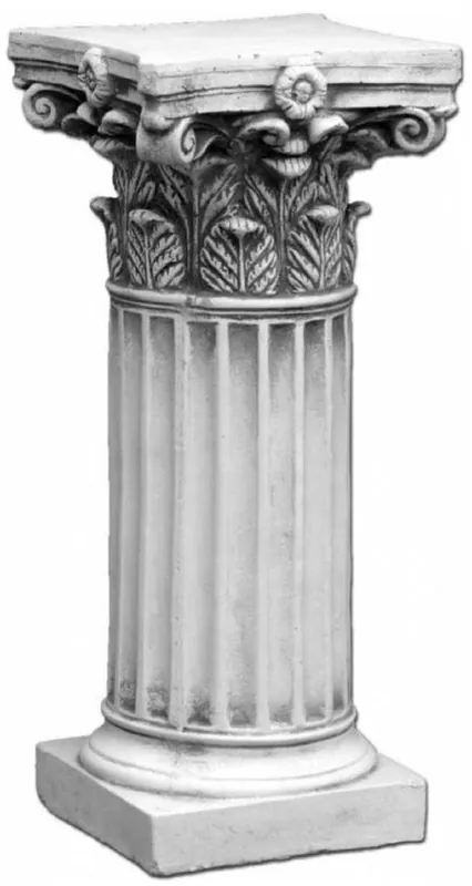 Casa Padrino Baroque Pillar Gray H. 46 cm - Magnificent Garden Pillar in Baroque Style - Garden Decoration Stone Pillar - Baroque Garden & Terrace Decoration Accessories Meistverkauft