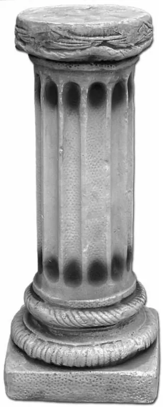 Geprüft Casa Padrino Baroque Pillar Gray 19 x 19 x H. 47 cm - Magnificent Garden Pillar in Baroque Style - Garden Decoration Stone Pillar - Baroque Garden & Terrace Decoration Accessories
