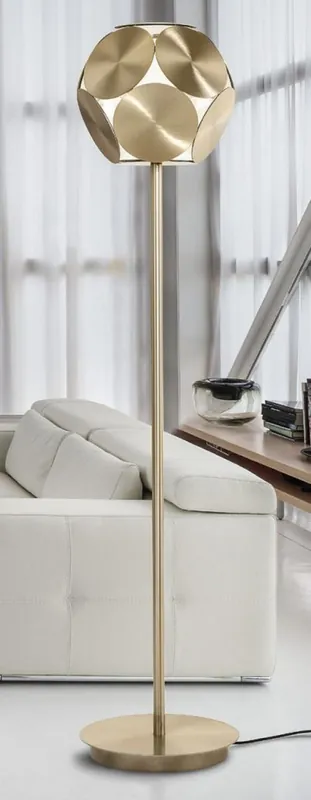 Knallerangebot Casa Padrino luxury LED floor lamp brass Ø 35 x H. 160 cm - Round dimmable LED floor lamp - Luxury floor lamps - Luxury quality - Made in Italy
