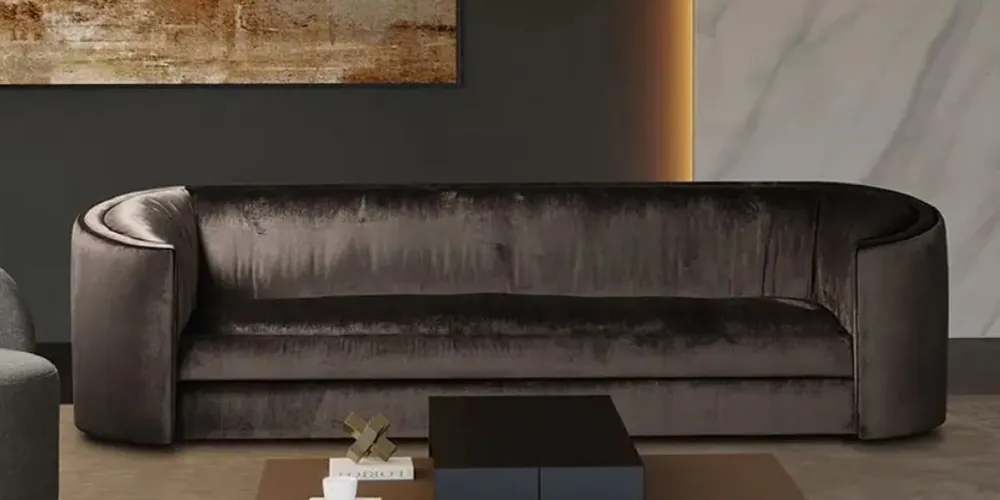 Bestseller Casa Padrino luxury sofa gray 275 x 89 x H. 75 cm - Living room sofa - Hotel sofa - Living room furniture - Living room furnishings - Hotel furniture - Luxury furniture