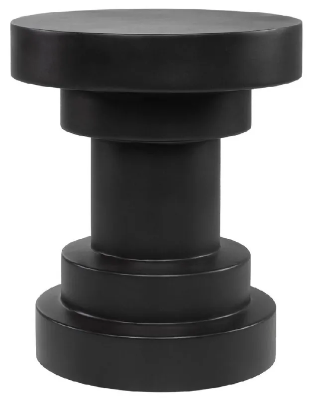 Angebot Casa Padrino luxury side table / stool black Ø 38 x H. 45 cm - Round fiberglass reinforced table / stool - Living room furniture - Luxury furniture - Luxury collection
