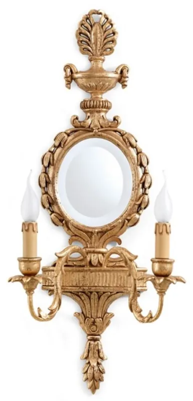 Neue Kollektion Casa Padrino luxury baroque double wall lamp with mirror antique gold 35 x 17 x H. 78 cm - Magnificent wall light in baroque style - Baroque lights - Luxury Quality - Made in Italy
