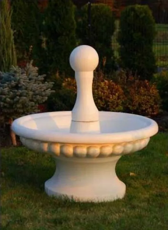 Preisreduziert Casa Padrino baroque fountain sand Ø 120 x H. 129 cm - Magnificent garden fountain in baroque style - Round garden decoration stone fountain - Baroque garden decoration accessories