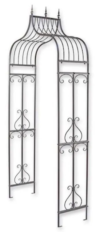 Casa Padrino Art Nouveau rose arch 117 x 40 x H. 242 cm - Metal flower arch - Nostalgic plant arch - Baroque & Art Nouveau garden decoration accessories Preisknaller