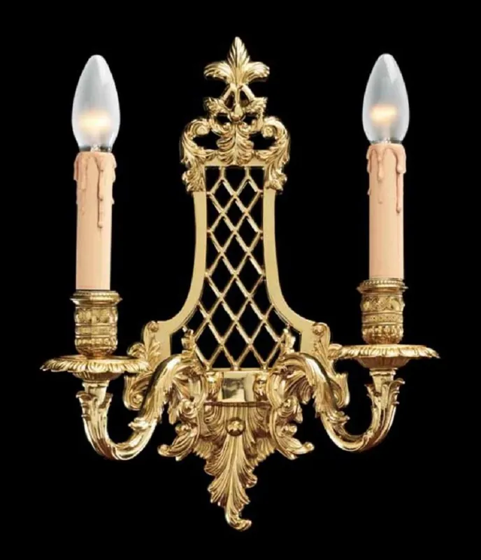 Top-Preis Casa Padrino luxury baroque double wall lamp french gold 30 x 18 x H. 42 cm - Magnificent wall light in baroque style - Baroque lights - Luxury Quality - Made in Italy