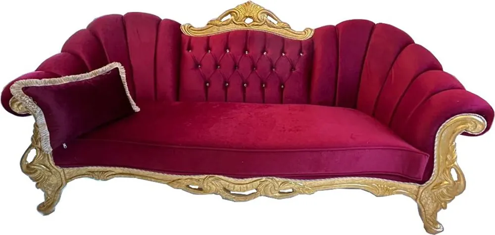 Top-Preis Casa Padrino luxury baroque sofa bordeaux red / gold with glittering stones - baroque furniture