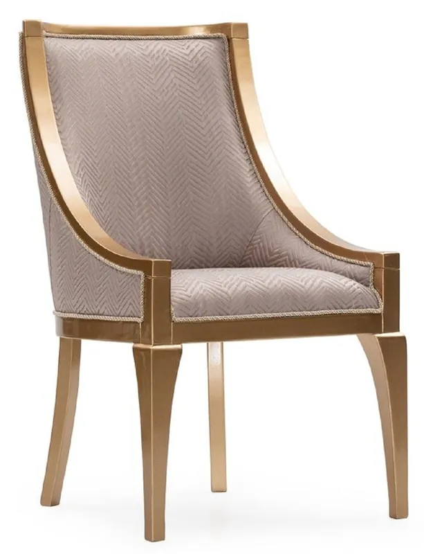 Direkt Vom Hersteller Casa Padrino luxury baroque dining room chair gray / gold - Baroque style kitchen chair - Magnificent luxury dining room furniture in baroque style - Baroque furniture - Noble & Magnificent