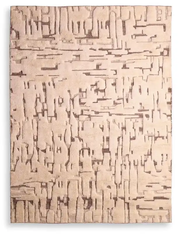 Sale Casa Padrino luxury wool carpet Ivory - Different Sizes - Hand knotted wool rug - Rectangular living room rug - Luxury Quality