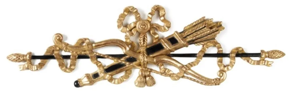 Sale Casa Padrino luxury baroque wall ornament gold / black - Magnificent solid wood wall decoration ornament in baroque style - Baroque wall decoration - Luxury quality - Made in Italy