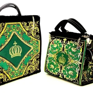 Beliebt Pompöös by Casa Padrino Luxury Ladies Handbag Set Baroque Flowers with Crown and Rhinestones - Pompous Women's Handbags designed by Harald Glööckler