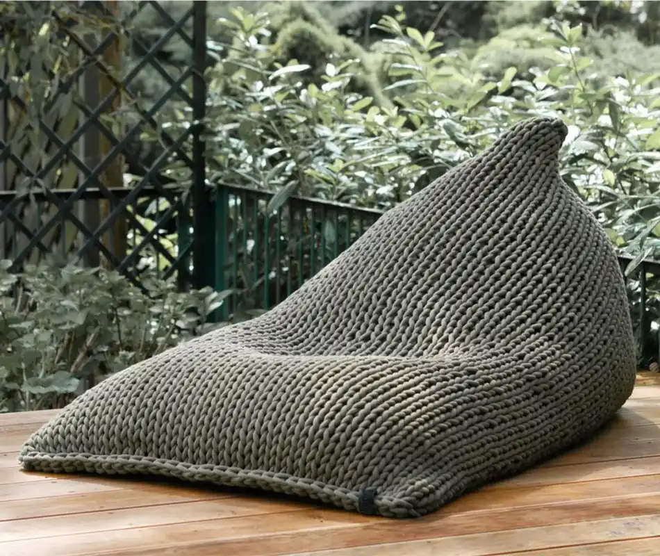 Markenware Casa Padrino luxury beanbag green 90 x 140 cm - XXL cotton beanbag with waterproof inner cover - Living room accessories - Garden accessories - Luxury accessories
