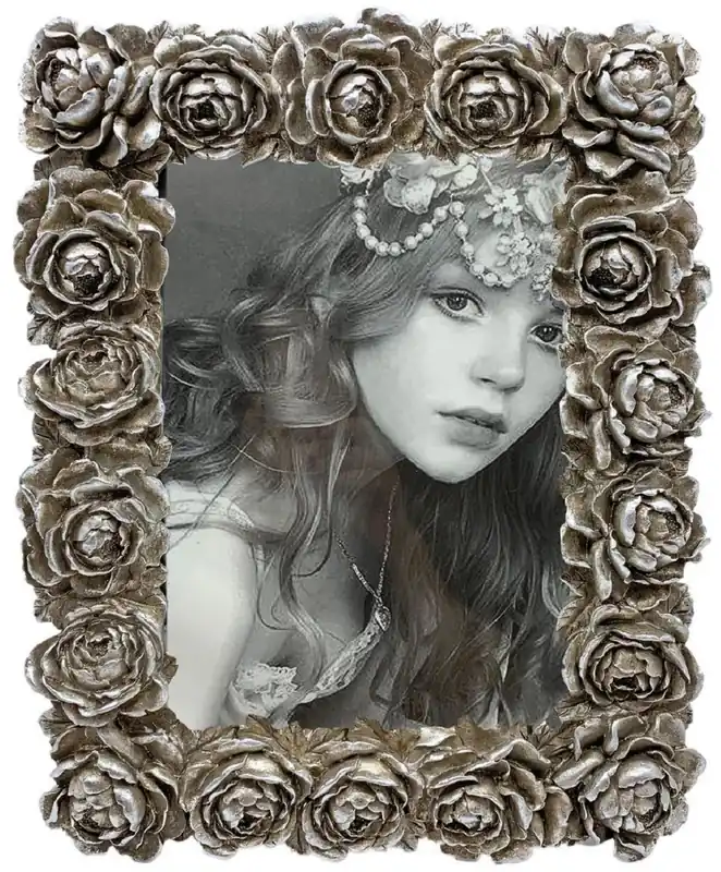 Neuheit Casa Padrino baroque picture frame antique silver 13 x H. 18 cm - Magnificent antique style picture frame - Living room decoration - Desk decoration - Decoration accessories in baroque style