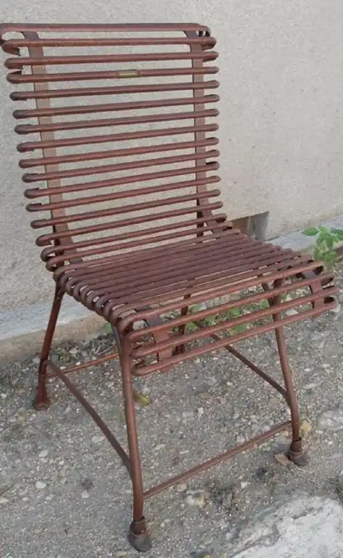 Markenprodukt Casa Padrino Art Nouveau garden chair brown 44 x 50 cm - Handmade wrought iron chair - Nostalgic wrought iron garden & patio furniture