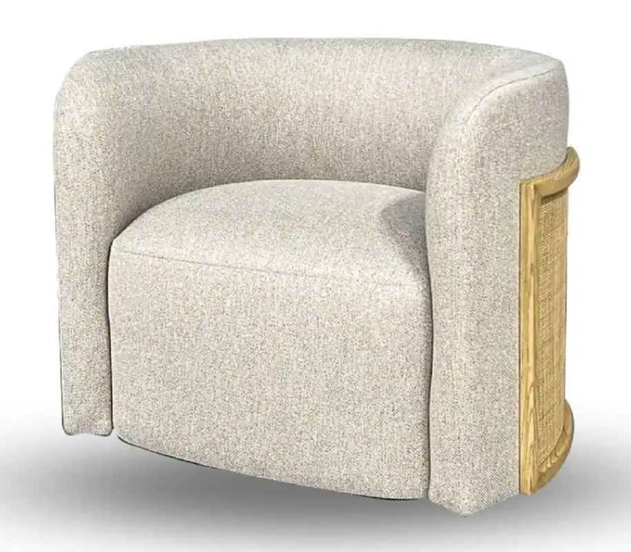 Direktkauf Casa Padrino luxury armchair gray / natural 93 x 75 x H. 69 cm - Living room armchair - Hotel armchair - Living room furniture - Hotel furniture - Luxury furniture - Luxury furnishings