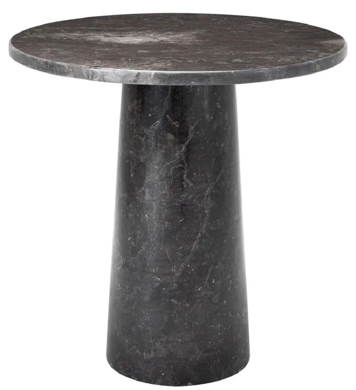 Jetzt Bestellen Casa Padrino luxury marble side table gray Ø 55 x H. 57 cm - Round table made of high quality marble - Marble furniture - Luxury furniture - Luxury quality