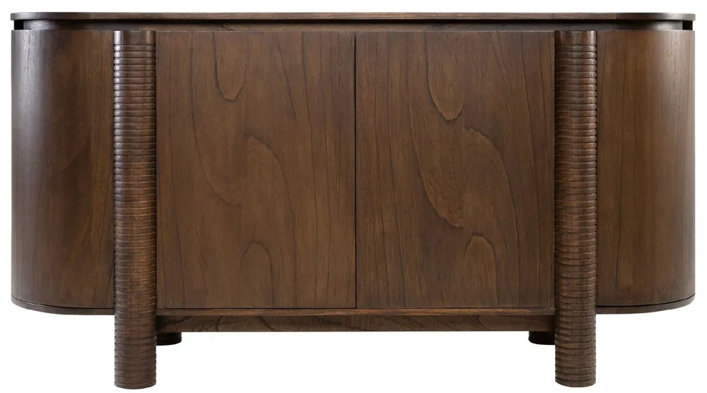 Casa Padrino luxury sideboard dark brown 160 x 49.5 x H. 82 cm - Solid wood cabinet with 4 doors - Solid wood furniture - Luxury furniture Direkt Vom Hersteller