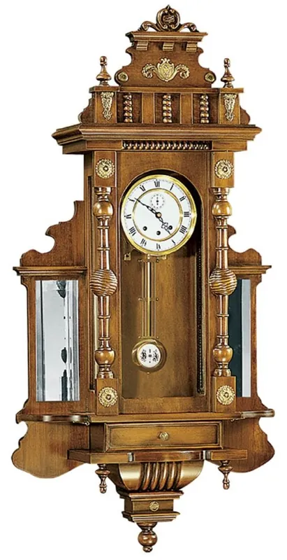 Casa Padrino luxury baroque wall clock brown / gold - Magnificent baroque style clock - Hand carved baroque pendulum clock - Luxury quality - Made in Italy Beliebt