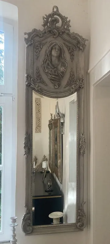 Super-Preis Casa Padrino baroque mirror Madonna gray - Handmade antique style wall mirror - Wardrobe mirror - Living room mirror - Baroque furniture