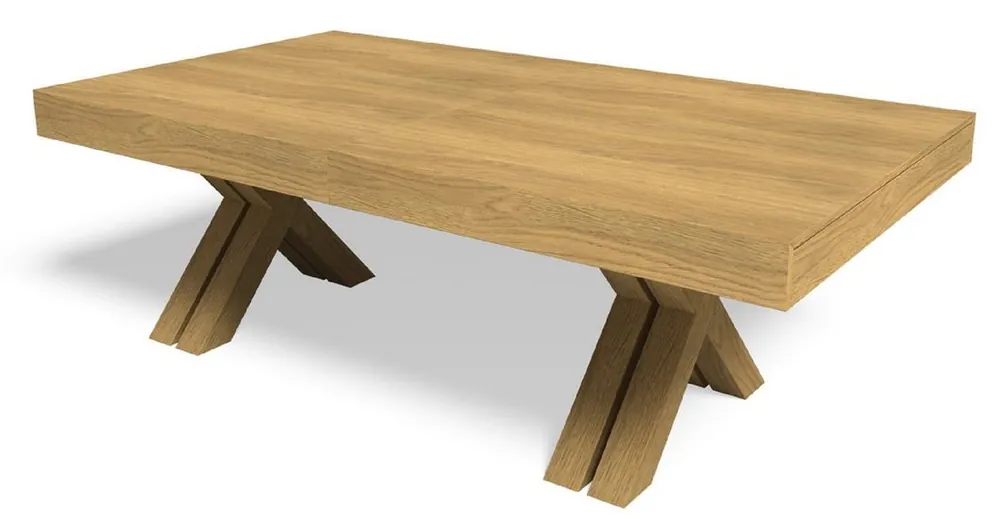 Casa Padrino luxury dining table natural 200-604 x 110 x H. 77 cm - Extendable solid wood conference table - Dining room furniture - Office furniture - Solid wood furniture - Luxury furniture Schneller Versand