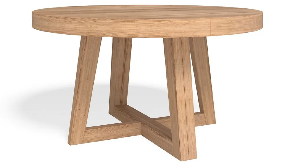 Kracherpreis Casa Padrino luxury dining table natural 140-320 x 140 x H. 77 cm - Round extendable solid wood conference table - Luxury Dining room furniture - Office furniture - Solid wood furniture