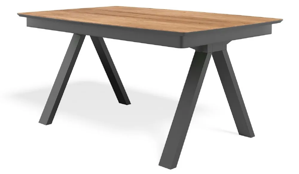 Casa Padrino luxury dining table natural / black 138-236 x 90 x H. 77 cm - Extendable solid wood conference table - Luxury Dining room furniture - Office furniture - Solid wood furniture Bestpreis