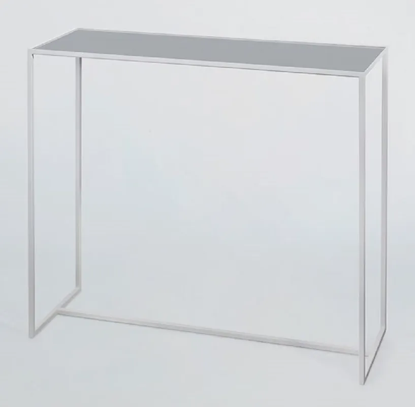 Meistverkauft Casa Padrino luxury console white / gray / black 100 x 35 x H. 85 cm - Rectangular metal console table with mirror glass table top - Living room furniture - Luxury furniture