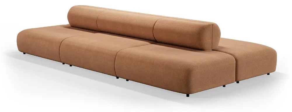 Casa Padrino luxury sofa brown 360 x 180 x H. 72 cm - Modular 6-piece hotel sofa - Living room sofa - Living room furniture - Hotel furniture - Luxury furniture Zertifiziert