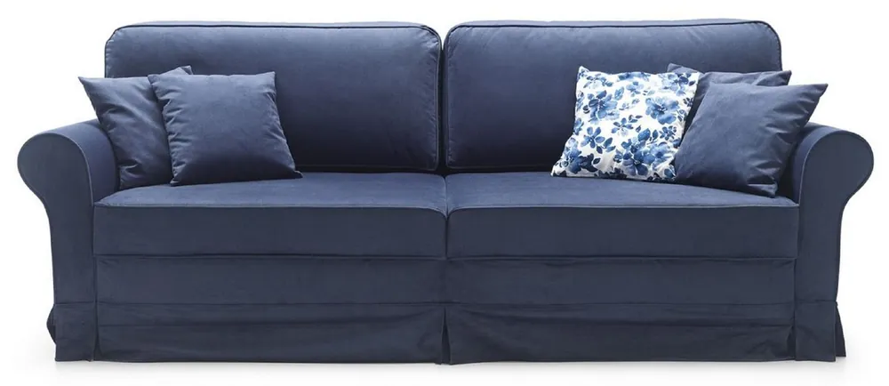 Casa Padrino luxury sofa blue 239 x 110 x H. 90 cm - Living room sofa with sleeping function - Living room furniture - Luxury furniture - Luxury interior Super-Preis