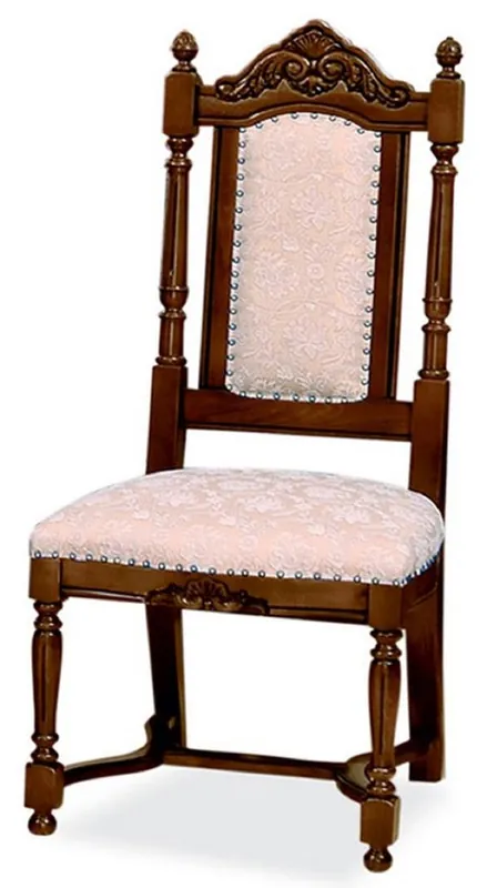 Casa Padrino luxury baroque dining room chair pink / white / dark brown - Baroque style kitchen chair - Magnificent luxury dining room furniture in baroque style - Baroque furniture Top-Angebot