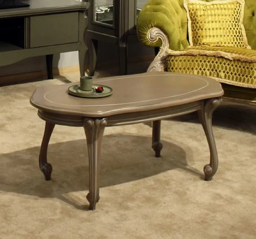 Casa Padrino luxury baroque coffee table gray - Handmade solid wood living room table in baroque style - Luxury living room furniture in baroque style - Baroque furniture Top-Preis