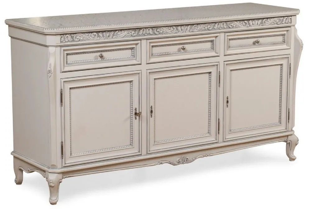 Casa Padrino luxury baroque sideboard gray - Magnificent solid wood cabinet with 3 drawers and 3 doors - Luxury furniture in the baroque style - Baroque furniture - Noble & Magnificent Billig