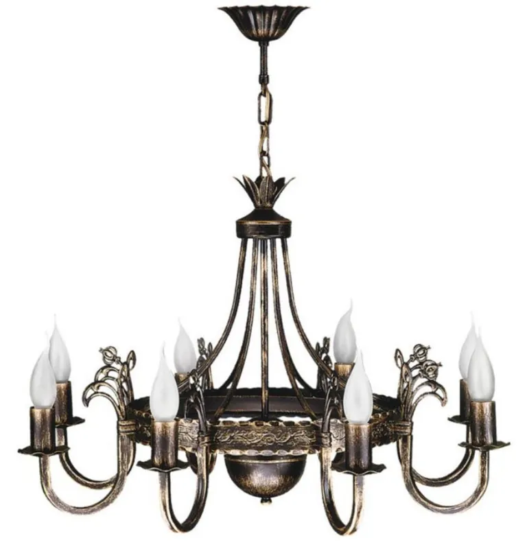 Casa Padrino baroque chandelier antique bronze Ø 67 x H. 68 cm - Magnificent living room metal chandelier in baroque style - Noble & magnificent Billig