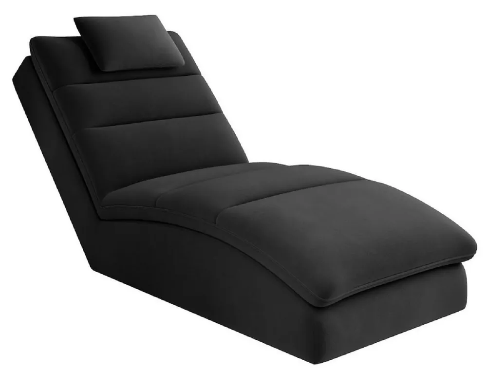 Beliebt Casa Padrino luxury chaise longue with head cushion black 85 x 170 x H. 92 cm - Living room recliner - recamier - Living room furniture - Luxury furniture