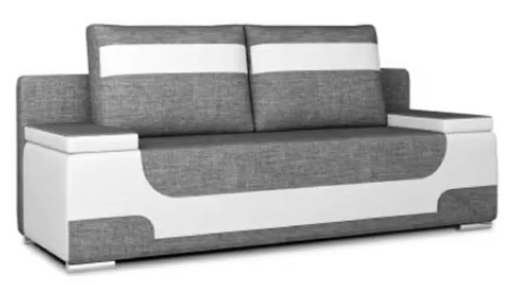 Casa Padrino luxury sofa bed gray / white / silver 200 x 92 x H. 90 cm - Living room sofa with sleeping function - Living room furniture - Luxury furniture - Luxury interior Neu Im Sortiment