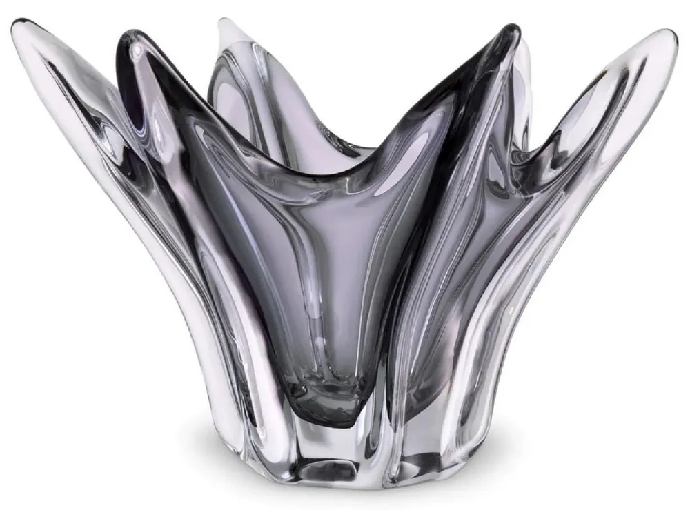 Jetzt Bestellen Casa Padrino luxury glass bowl gray Ø 36.5 x H. 22.5 cm - Decorative bowl made of mouth blown glass - Decorative accessories - Luxury quality