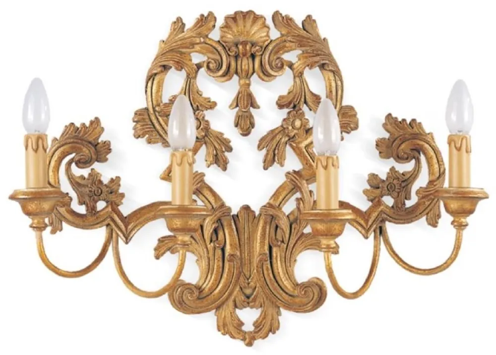 Casa Padrino luxury baroque wall lamp antique gold 60 x 14 x H. 44 cm - Magnificent wall light in baroque style - Baroque lights - Luxury Quality - Made in Italy Solange Der Vorrat Reicht