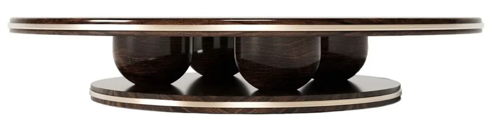 Garantierte Lieferung Casa Padrino luxury coffee table dark brown Ø 130 x H. 38 cm - Round solid wood living room table - Living room furniture - Luxury furniture