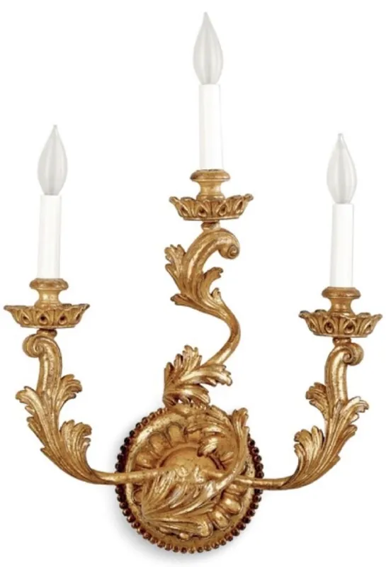 Casa Padrino luxury baroque wall lamp antique gold 47 x 22 x H. 56 cm - Magnificent wall light in baroque style - Baroque lights - Luxury Quality - Made in Italy Schnäppchen