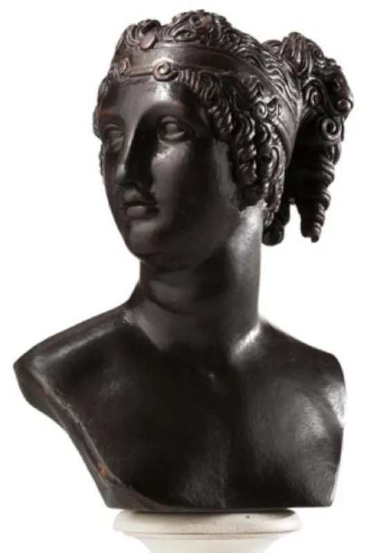 Casa Padrino luxury Art Nouveau bust goddess black / brown - Handmade decorative sculpture made of high quality solid wood - Baroque & Art Nouveau decorative accessories - Made in Italy Neue Ware