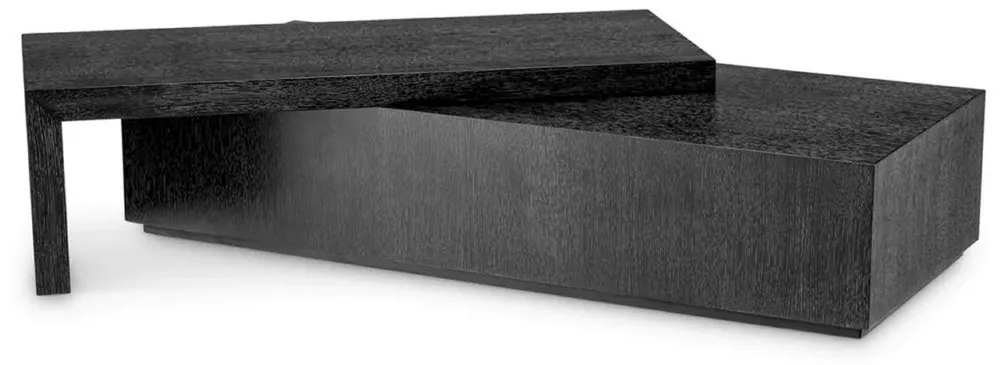 Casa Padrino luxury coffee table black gray - Solid wood living room table with rotating table top - Living room furniture - Luxury furniture - Luxury furnishings Neue Ware