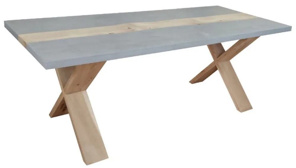 Casa Padrino country style dining table gray / natural 240 x 100 x H. 78 cm - Country style kitchen table - Country style garden table - Country style dining room & garden furniture Günstig