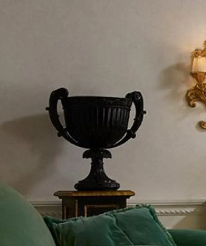 Casa Padrino Luxury Baroque Decorative Vase Black - Magnificent Baroque Style Solid Wood Vase - Baroque Decorative Accessories - Luxury Quality - Made in Italy Billig