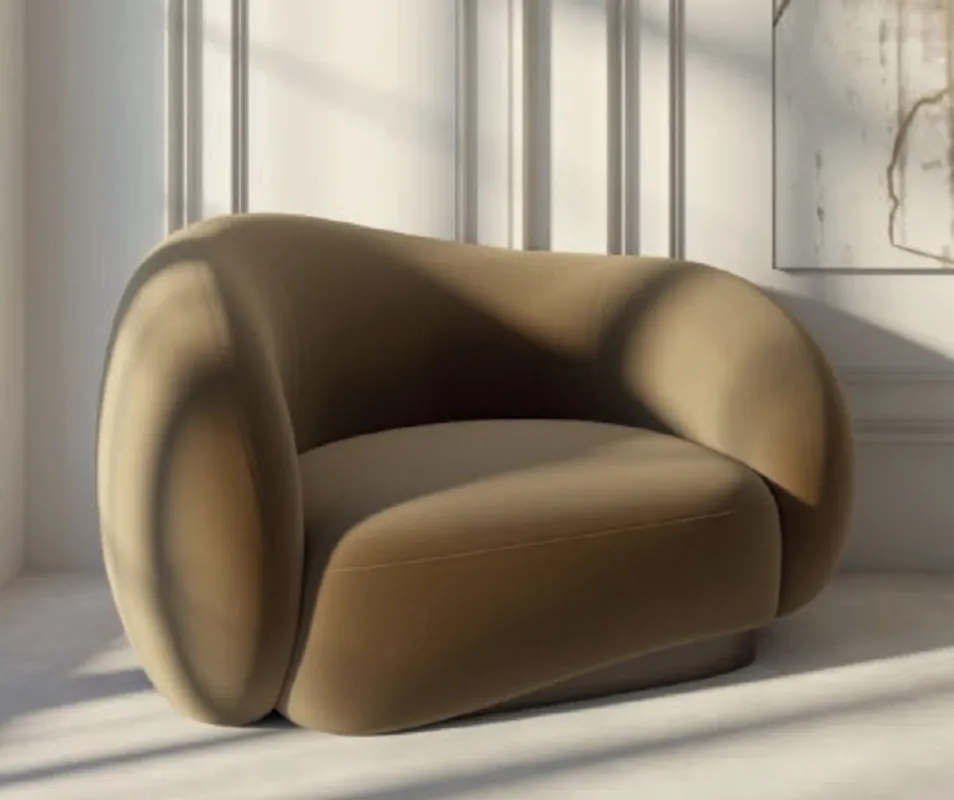 Casa Padrino luxury velvet armchair left side brown / dark brown 110 x 105 x H. 78 cm - Living room armchair - Hotel armchair - Living room furniture - Hotel furniture - Luxury furniture Top-Preis