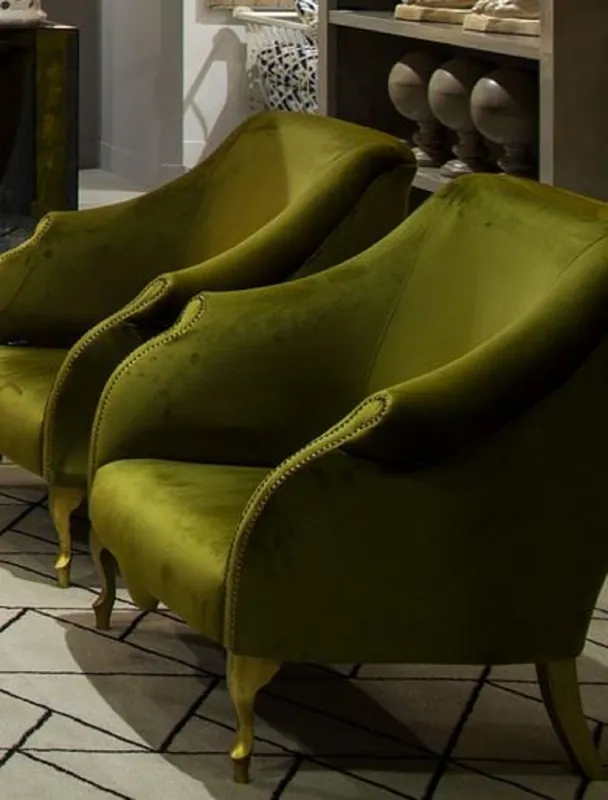 Casa Padrino luxury Art Deco armchair green 85 x 85 x H. 88 cm - Living room armchair - Hotel armchair - Living room furniture - Hotel furniture - Luxury Art Deco Furniture Markenware
